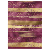 モダンブルゴーニュ、金ゴールドブラシ筆及びモノグラム クリップボード (裏面)