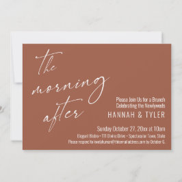 モダンブルンチ結婚テラコッタの朝 招待状