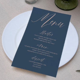 モダンブルーとローズゴールドの結婚式