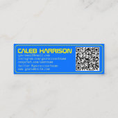 モダンブルーの最新テクノロジー卒業式 スキニー名刺 (裏面)