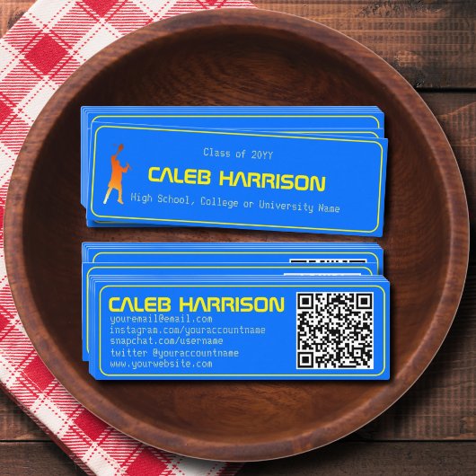 モダンブルーの最新テクノロジー卒業式 スキニー名刺