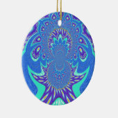 モダンブルーアート セラミックオーナメント (右)