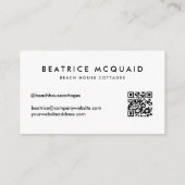 モダンブルーウォーターカラーホエールビジネスカード 名刺 (裏面)