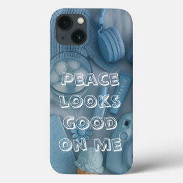 モダンブルーエステティックフォンケース iPhone 13ケース
