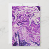 モダンブルーギャラクシーアブストラクトアート ブライダルシャワー 招待状 (裏面)