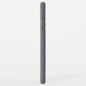 モダンブルーグレイのリネン Case-Mate iPhoneケース (裏面/右)