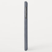 モダンブルーグレイのリネン Case-Mate iPhoneケース (裏面/左)