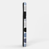 モダンブルーグレーの水玉模様モノグラム Case-Mate iPhoneケース (裏面/右)