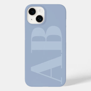 モダンブルーグレーイニシャルミニマルモノグラムケース Case-Mate iPhone 14ケース