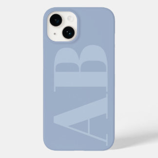 モダンブルーグレーイニシャルミニマルモノグラムケース Case-Mate iPhone 14ケース
