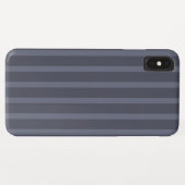 モダンブルーグレー ストライプ Case-Mate iPhoneケース (裏面(横))
