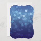 モダンブルータイポグラフィーボケ卒業パーティー 招待状 (裏面)