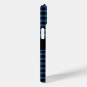 モダンブルーチェック柄モノグラム Case-Mate iPhoneケース (裏面 / 右)