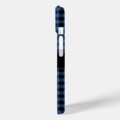 モダンブルーチェック柄モノグラム Case-Mate iPhoneケース (裏面 / 左)