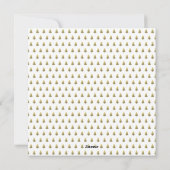 モダンブルーハッピーホリデーズゴールドフォイルリース写真 シーズンカード (裏面)