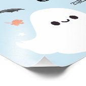 モダンブルーハロウィンウェルカムベイビーシャワーサイン フォトプリント (角)