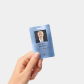 モダンブルーフォールスメタリック企業用写真ID バッジ (手持ち)