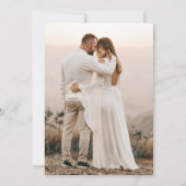 モダンブルーフラワー結婚式の披露宴 招待状 (裏面)