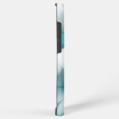 モダンブルーフローラル SAMSUNG GALAXYケース (右側面)