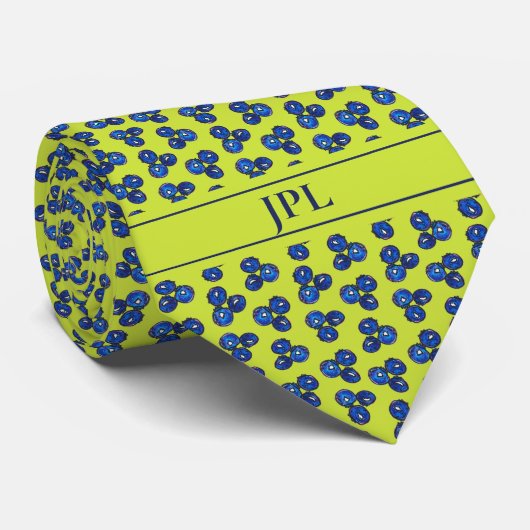 モダンブルーベはっきりしたリーイニシャル鮮やかおもしろいノベルティ ネクタイ (ロール)