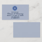 モダンブルーペーパーカットマンダラ結婚式の披露宴 エンクロージャーカード (正面/裏面)