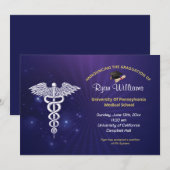 モダンブルーメディカル大学卒業党 招待状 (正面/裏面)