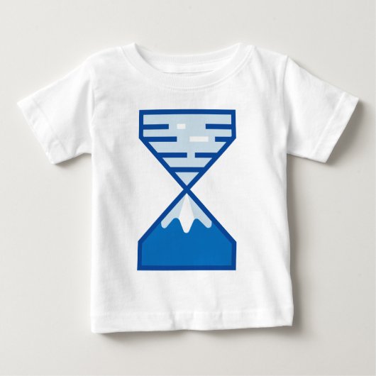 モダンブルー時計砂山自然 ベビーTシャツ (正面)