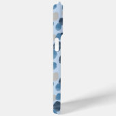 モダンブルー水彩ドットパターンモノグラム Case-Mate iPhoneケース (裏面 / 右)