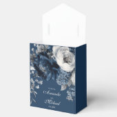 モダンブルー&グレイフローラ結婚ズ フェイバーボックス (オープン)