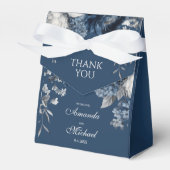 モダンブルー&グレイフローラ結婚ズ フェイバーボックス (正面サイド)