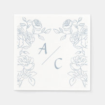 モダンブルー＆ホワイトフランスバラの結婚式