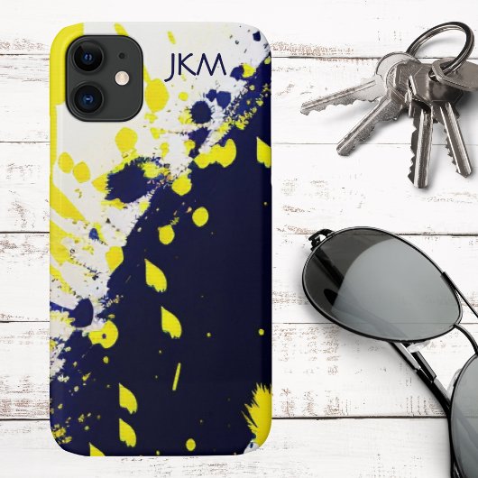 モダンブルー&マゼイペイントスプラッターマスコット Case-Mate iPhoneケース
