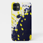 モダンブルー&マゼイペイントスプラッターマスコット Case-Mate iPhoneケース (裏面)