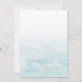 モダンブルー nautical 水彩ウェディング 招待状 (裏面)