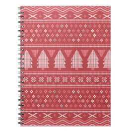 モダンブロッキークリスマスツリーパターン ノートブック