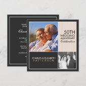 モダンブロックアニバーサリー パーティー招待状 招待状 (正面/裏面)