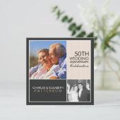 モダンブロックアニバーサリー パーティー招待状 招待状 (スタンド正面)