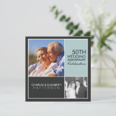 モダンブロックアニバーサリー パーティー招待状 招待状 (スタンド正面)