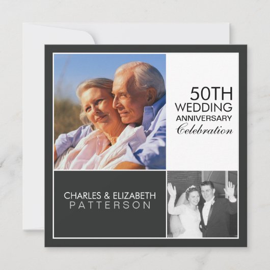 モダンブロック アニバーサリー パーティー 招待状 (正面)