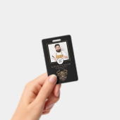 モダンブロンズバッファロー理容師スタッフ バッジ (手持ち)