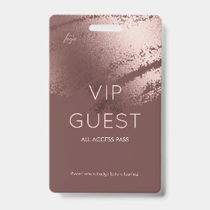 モダンブロンズ ビジネス ロゴ VIP ゲスト バッジ