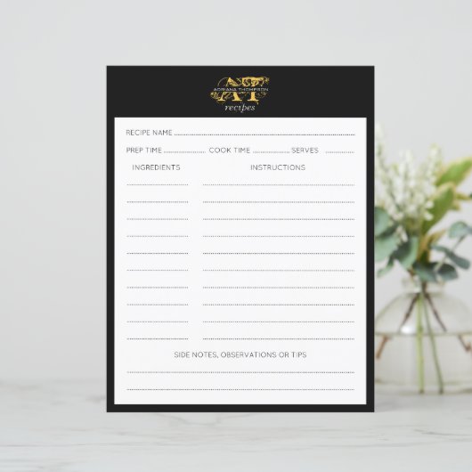 モダンブ動揺してラックと金ゴールドモノグラムのレシピ (スタンド正面)