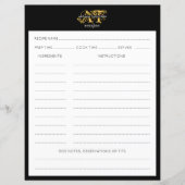 モダンブ動揺してラックと金ゴールドモノグラムのレシピ (正面)