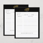 モダンブ動揺してラックと金ゴールドモノグラムのレシピ (正面/裏面)