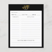 モダンブ動揺してラックと金ゴールドモノグラムのレシピ (正面)