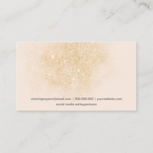 モダンブ絵を描ラシアーティスト写真グリッターダスト 名刺 (裏面)