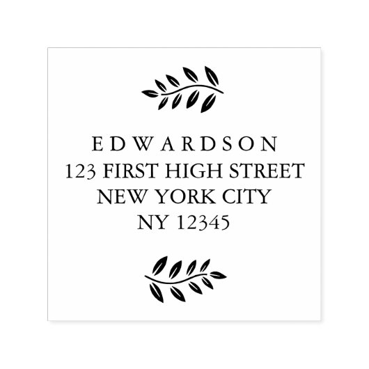 モダンブ離れランカスタムチ差出人住所スタンプ セルフインキングスタンプ (デザイン)