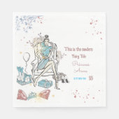 モダンプリンセス王室の誕生日 スタンダードランチョンナプキン (正面)