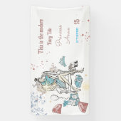 モダンプリンセス王室の誕生日 横断幕 (縦)