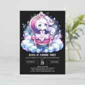 モダンプリンセス誕生日 招待状 (スタンド正面)